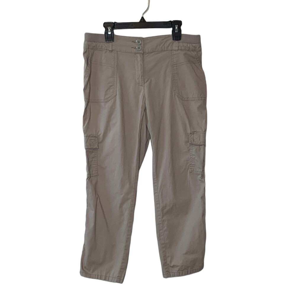 Chico's beige capri carpenter pants size XS